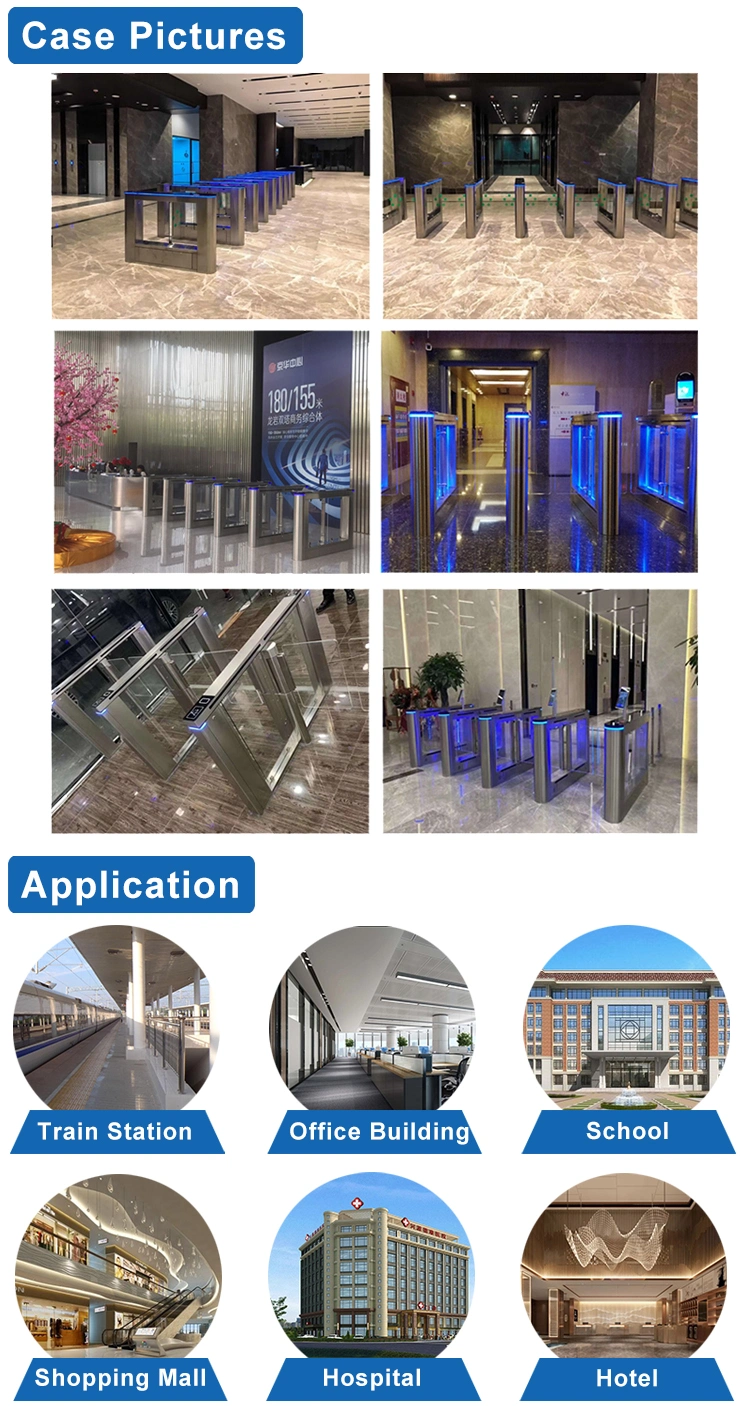 Automatic Optical Access Control Swing Gate Supermarket Turnstile for Entrance and Exit