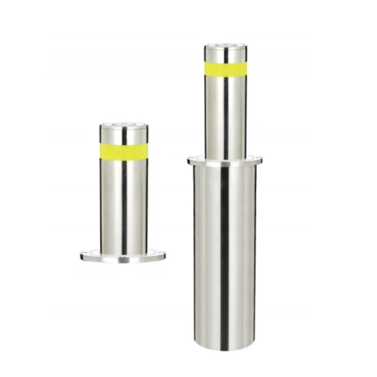 China Supplier Semi-Automatic Rising Barriers Car Parking Steel Outdoor Warning Bollard Price