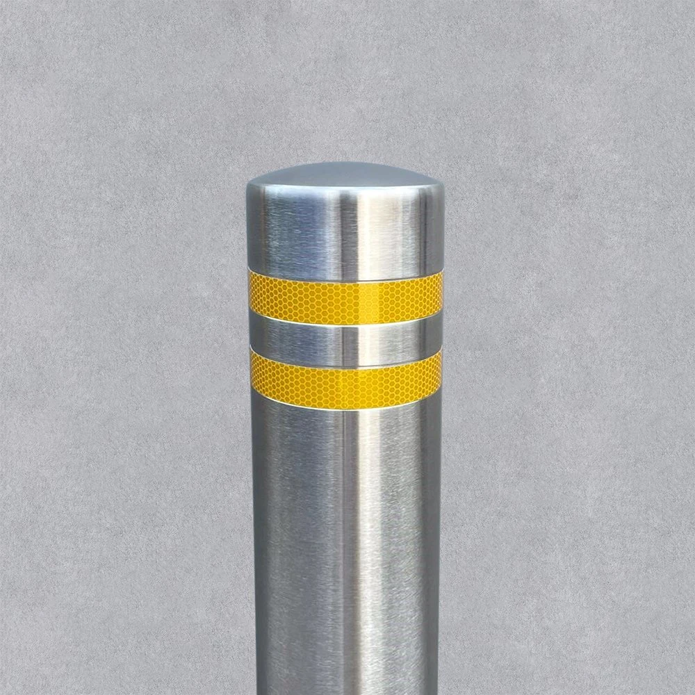 Heavy Duty 316 Stainless Steel in-Ground Fixed Safety Bollard with Dome Top