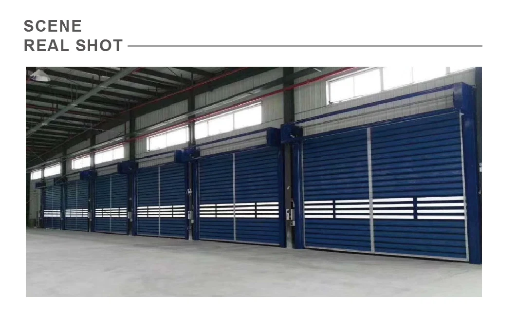 Fast Aluminum Hard Metal Cool Room Sliding Door Overhead Insulated Dust Proof High Speed Rolling up Gate