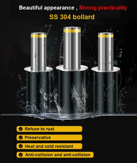 Safeway System-Full Automatic Hydraulic System Stainless Steel Parking Rising Bollards