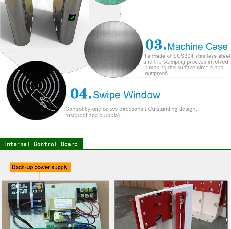 Factory Stainless Steel Turnstile Touchless Speed Gate for Lobby Secure Public Place Credentials with Software Sdk