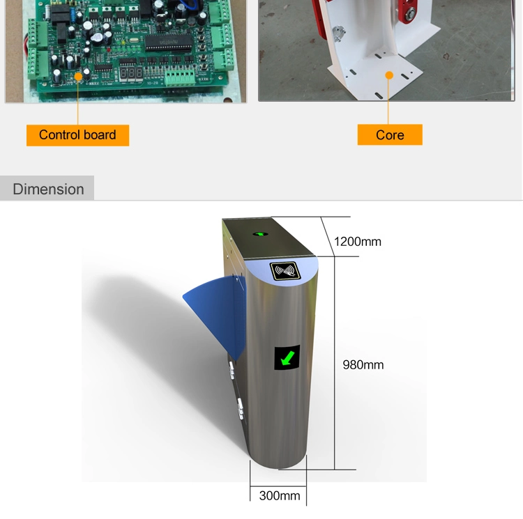 Factory Stainless Steel Turnstile Touchless Speed Gate for Lobby Secure Public Place Credentials with Software Sdk