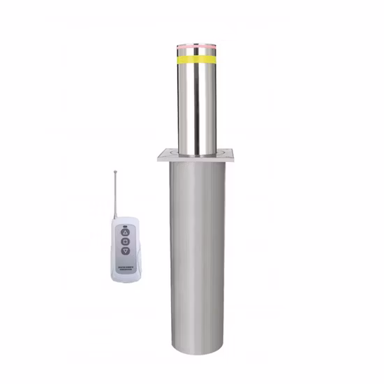 Semi Automatic Hydraulic Bollard Retractable Rising System Steel Bollards for Road Security