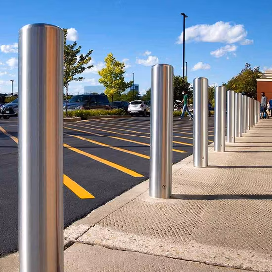 Cast Iron Traffic Bollard Natural Design Granite Bollards Decorative 304 304L 316L Stainless Steel Traffic Bollard with Custom Logo