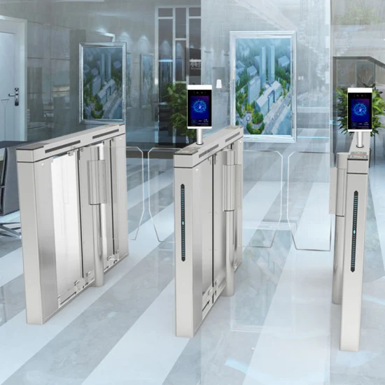 Facial Recognition Turnstile Gate Swing Barrier Gate Fast Speed Pedestrian Access Control Card System